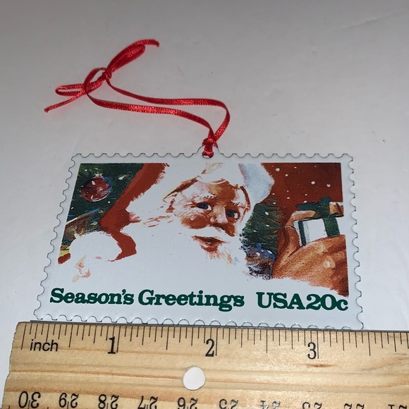 Vintage 1993 Hallmark Keepsake US Christmas Stamps Ornament 1st In Series New. - Picture 7 of 12